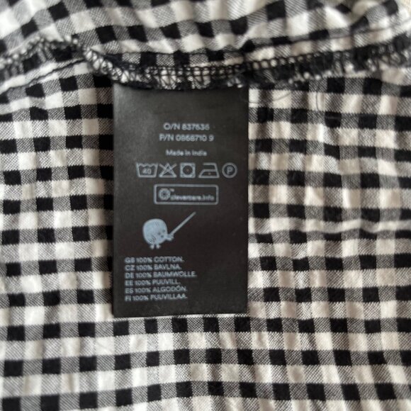 Monki Black and White Gingham Dress | Size Medium - Picture 9 of 10